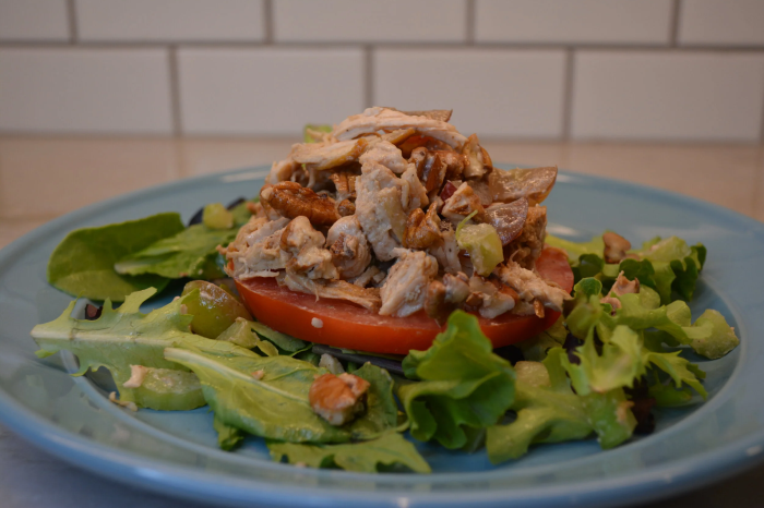 Simple Chicken Salad with Fancy Shelled Pecan Halves