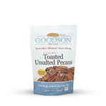 Goodson Pecans 3.75oz packaging of toasted unsalted pecans on a white background