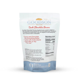 Goodson Pecans Dark Chocolate Bag Back