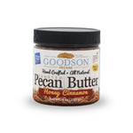 4oz Jar of Goodson Pecan Butter Honey Cinnamon flavor on a white background