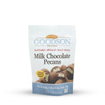 Goodson Pecans Milk Chocolate Pecans 3.75oz packaging on a white background